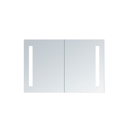 Zeus 40 In. W X 26 In. H X 5.25 In. D Surface Mount LED Medicine Cabinet With Dual Color Temperature